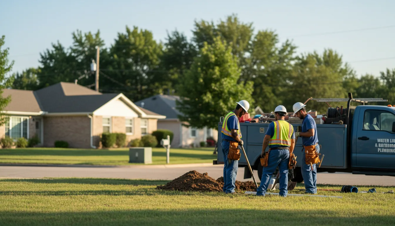 Residential water line and bathroom plumbing service in St Louis Park, MN